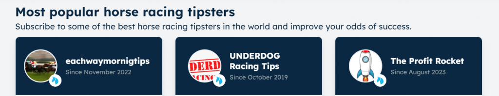 The most popular horse racing tipsters on tipstrr.com